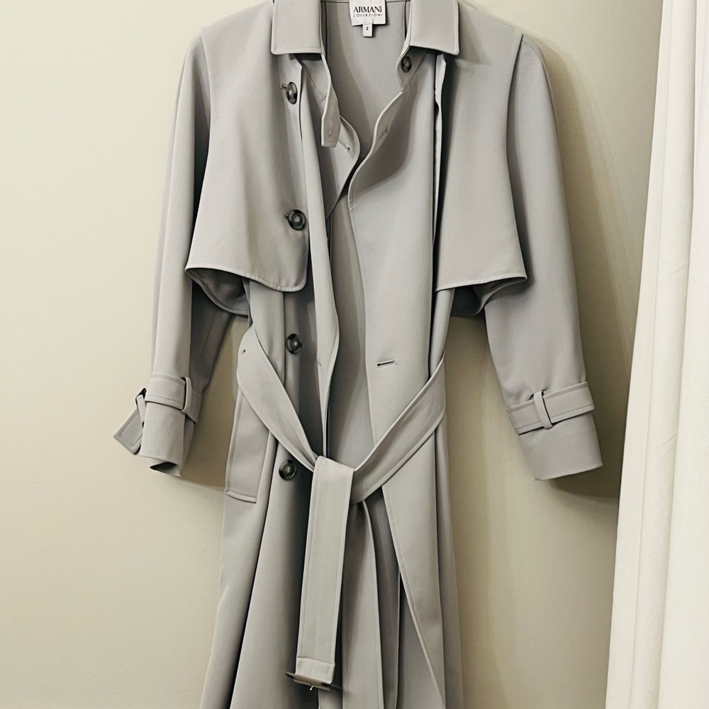 Armani Gray Trench Coat